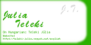 julia teleki business card